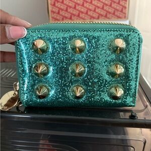 Glittery Green Studded Wallet